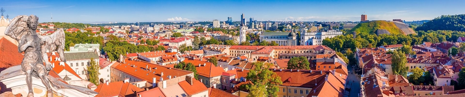 De skyline van Vilniusi in Litouwen