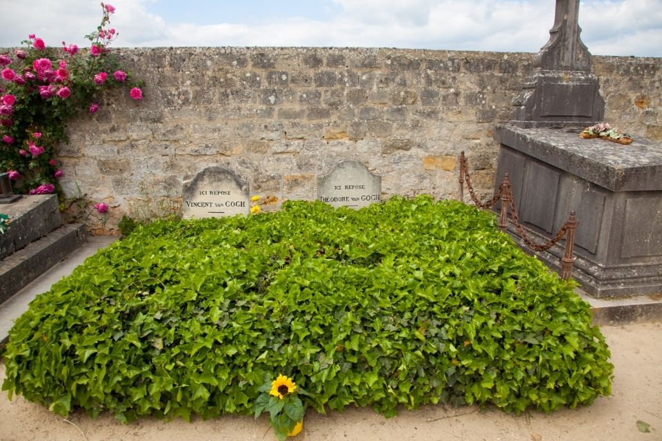 Het graf van Vincent en Theo van Gogh in Auvers-sur-Oise, Frankrijk