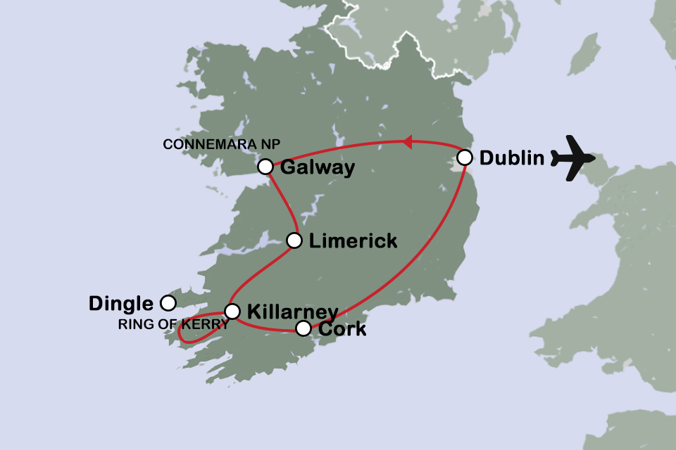 Routekaart Ierland