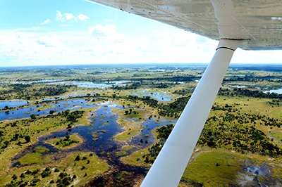 Vlief over de Okavangodelta Vlief over de Okavangodelta
