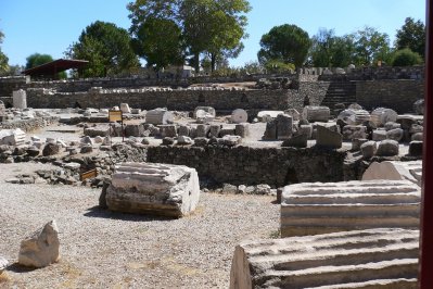 Mausoleum van Halicarnassus, Turkije Mausoleum van Halicarnassus, Turkije