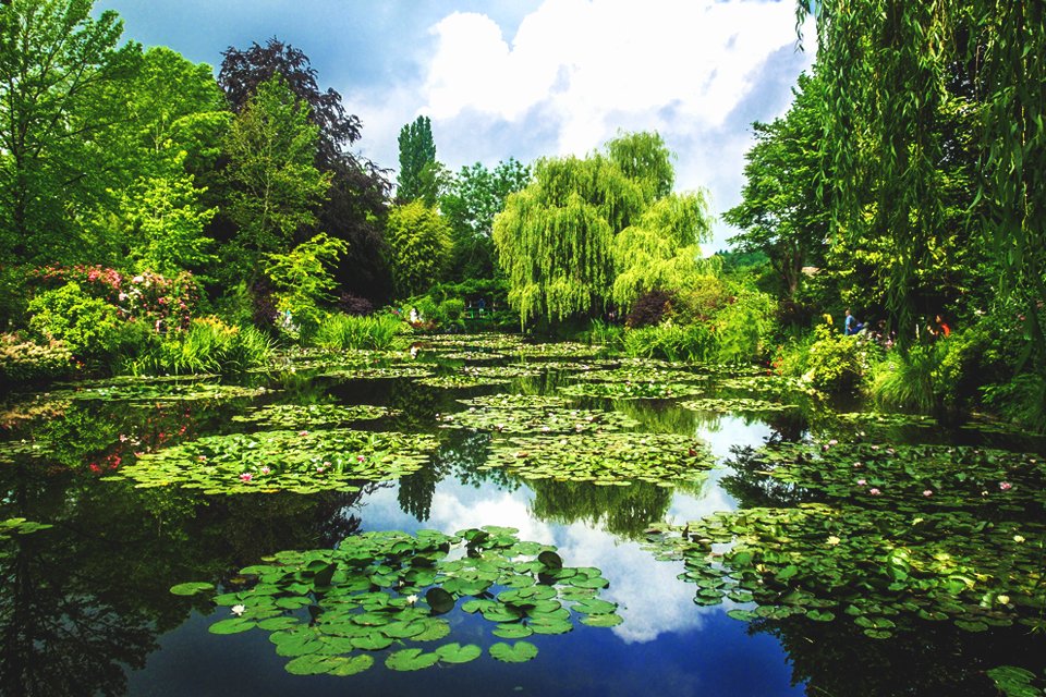 Tuin van Monet in Giverny, Frankrijk Tuin van Monet in Giverny, Frankrijk
