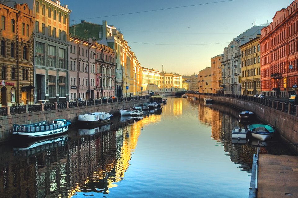 De grachten van St.Petersburg, Rusland