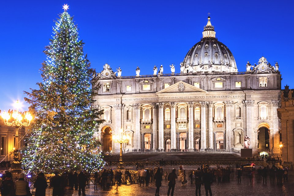 St.Pieter (kerst) in Rome, Italië