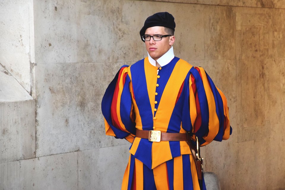 Zwisterse garde in Vaticaanstad in Rome, Italië