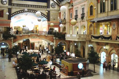 Winkelcentrum in Dubai, Verenigde Arabische Emiraten Winkelcentrum in Dubai, Verenigde Arabische Emiraten