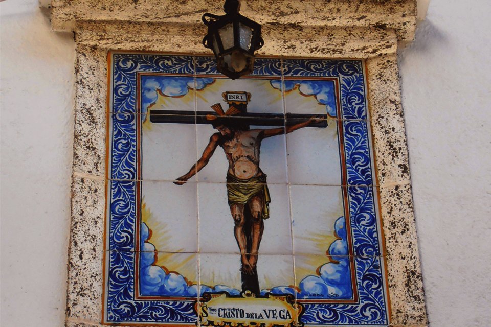 Straatbeeld, Extremadura, Spanje