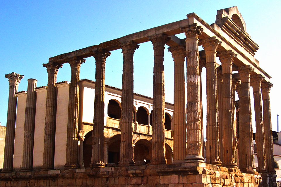 Dianatempel, Mérida, Extremadura, Spanje