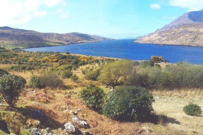 Per ferry langs Killaryfjord Connemara, Ierland Per ferry langs Killaryfjord Connemara, Ierland