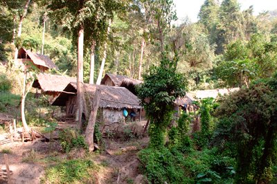 Stammen en raften nabij Chiang Mai Stammen en raften nabij Chiang Mai