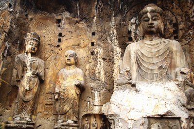 Longmen nabij Luoyang, China Longmen nabij Luoyang, China