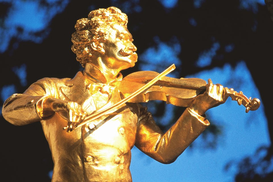 Johann Strauss standbeeld in Wenen, Oostenrijk