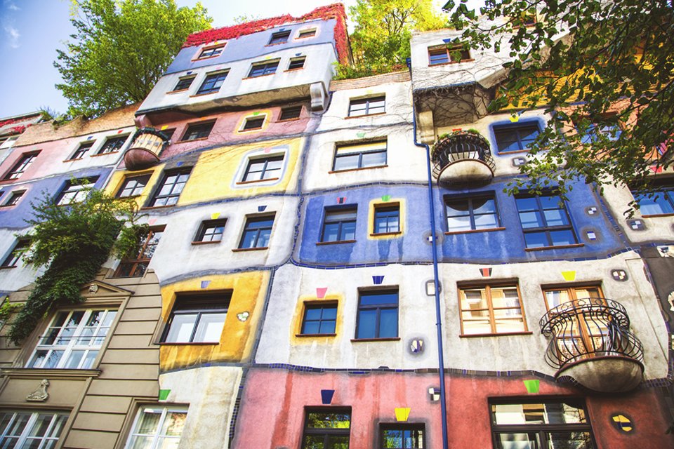 Hundertwasserhaus in Wenen, Oostenrijk