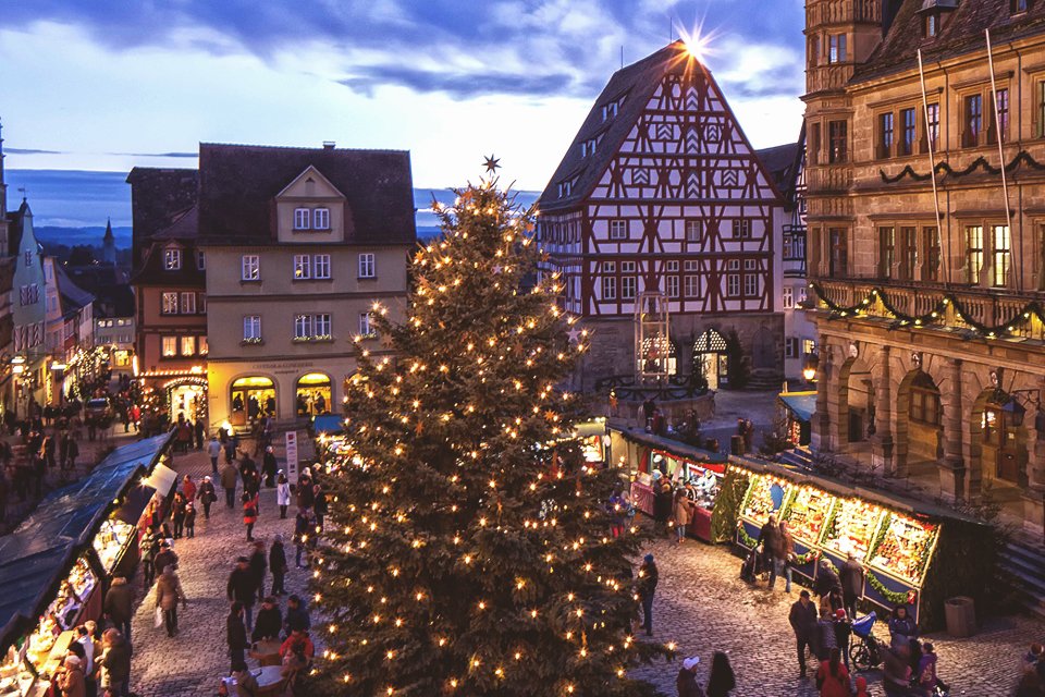 Kerst in Rothenburg ob der Tauber, Duitsland