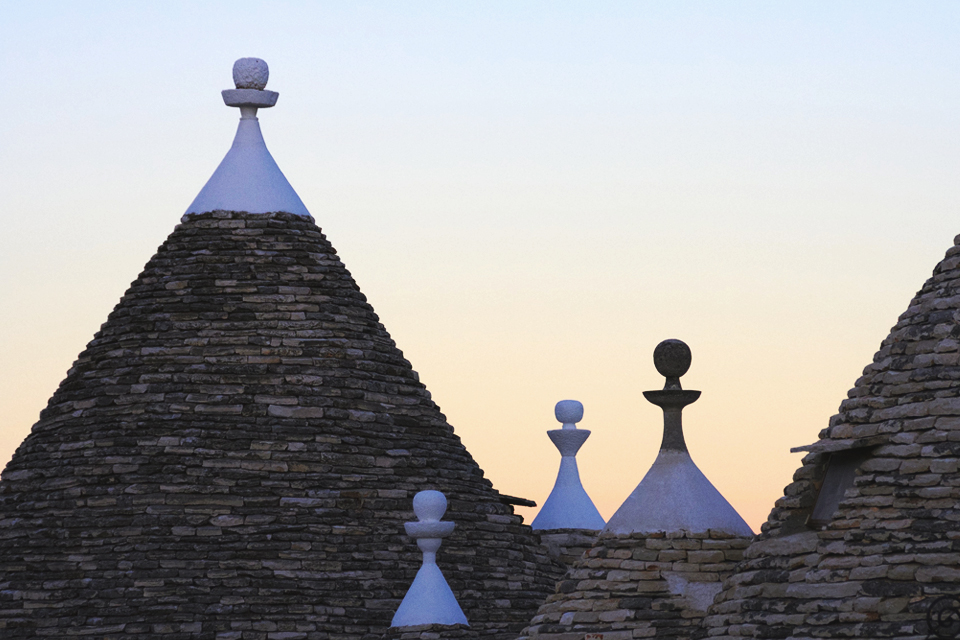 Trullihuizen in Alberobello in Puglia, Italië