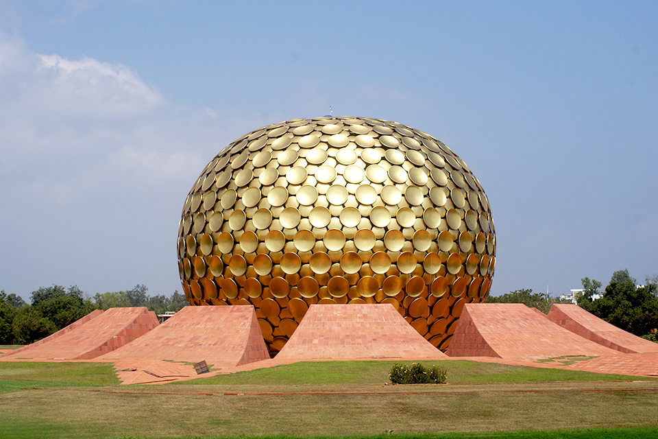 Matrimandir in Puducherry, India