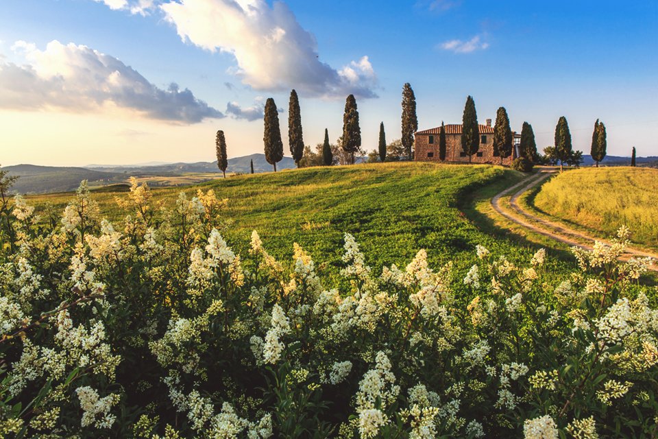 Landschap van Toscane, Italië