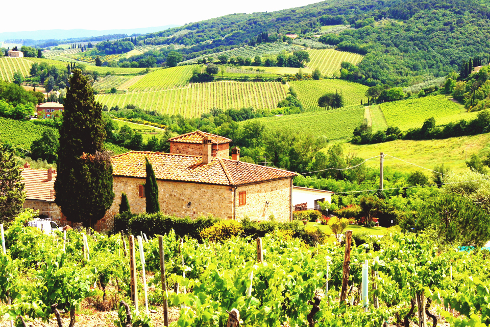 Landschap van Toscane, Italië