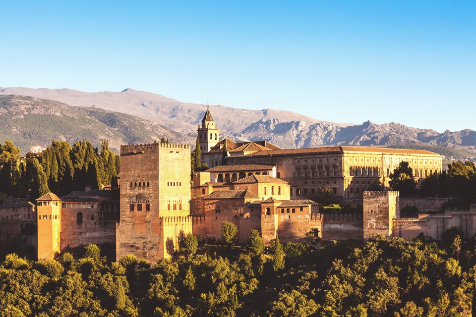 Leeuwenhof van het Alhambra in Granda, Andalusië, Spanje