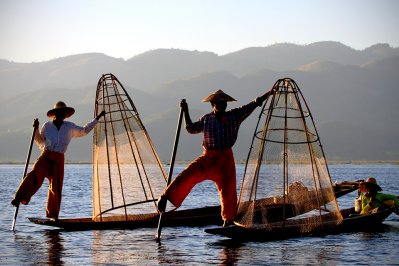 Meer van Inle, Myanmar Meer van Inle, Myanmar