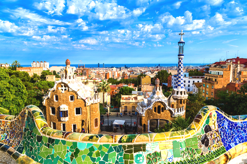 Park Güell Gaudí in Barcelona, Spanje