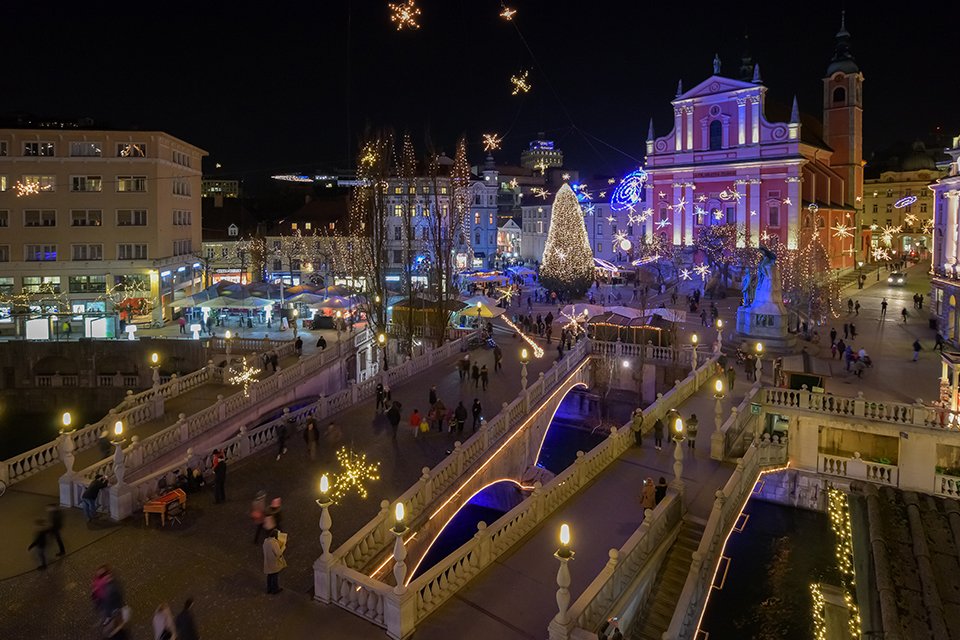 Kerst in slovenië en triëst