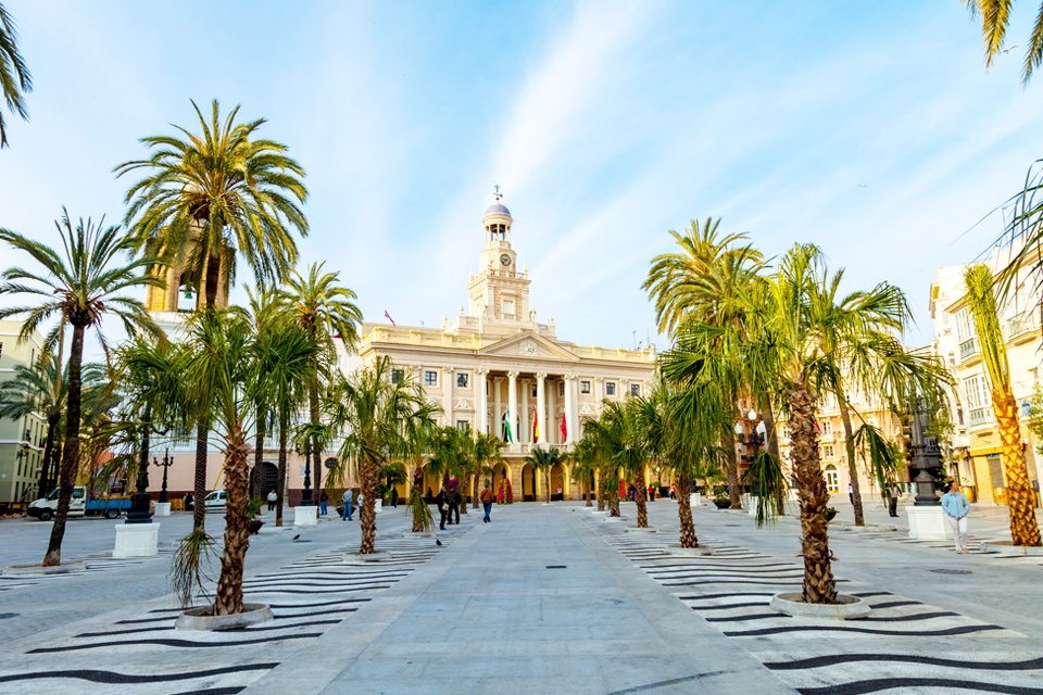 Centraal plein in Cádiz, Spanje