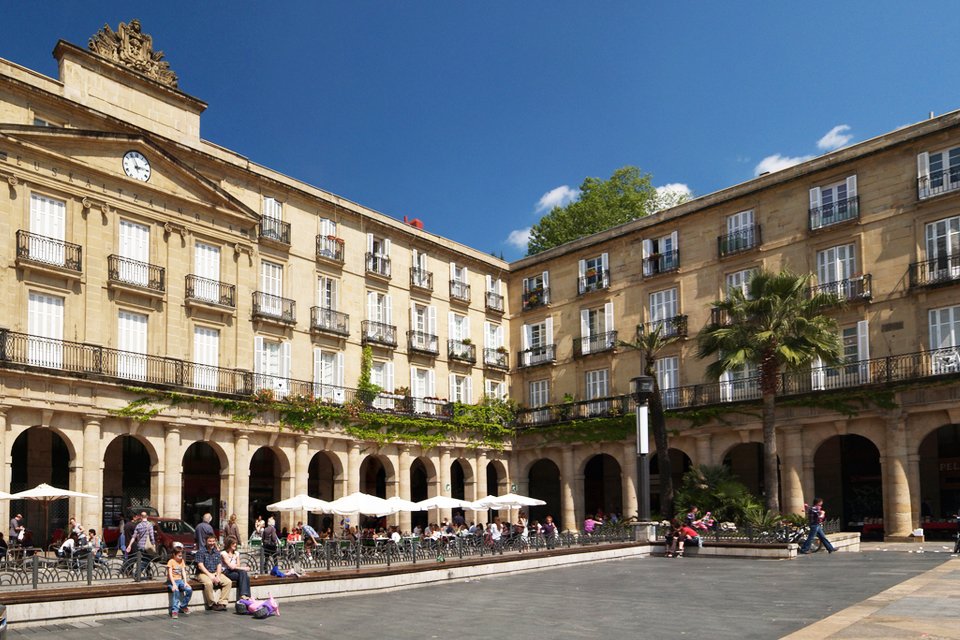 Plaza Nueva in Bilbao, Spanje