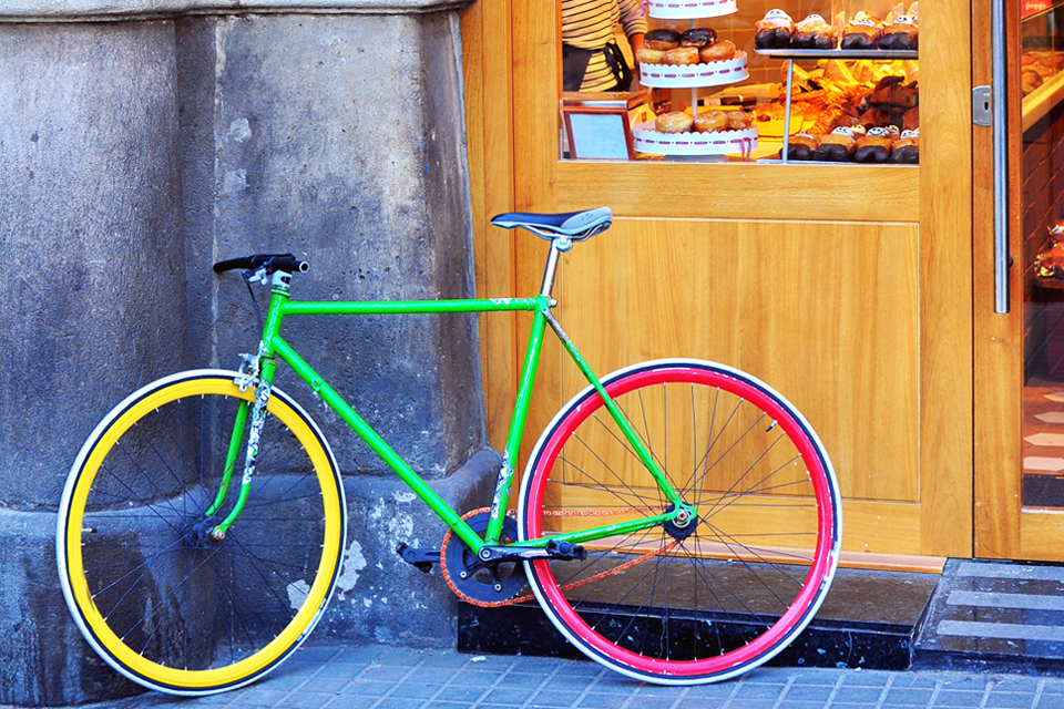 Straatbeeld in Madrid, Spanje