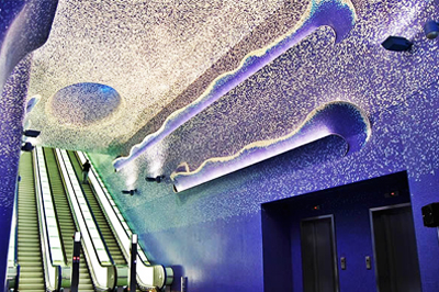 Metrostation Toledo in Napels, Italië