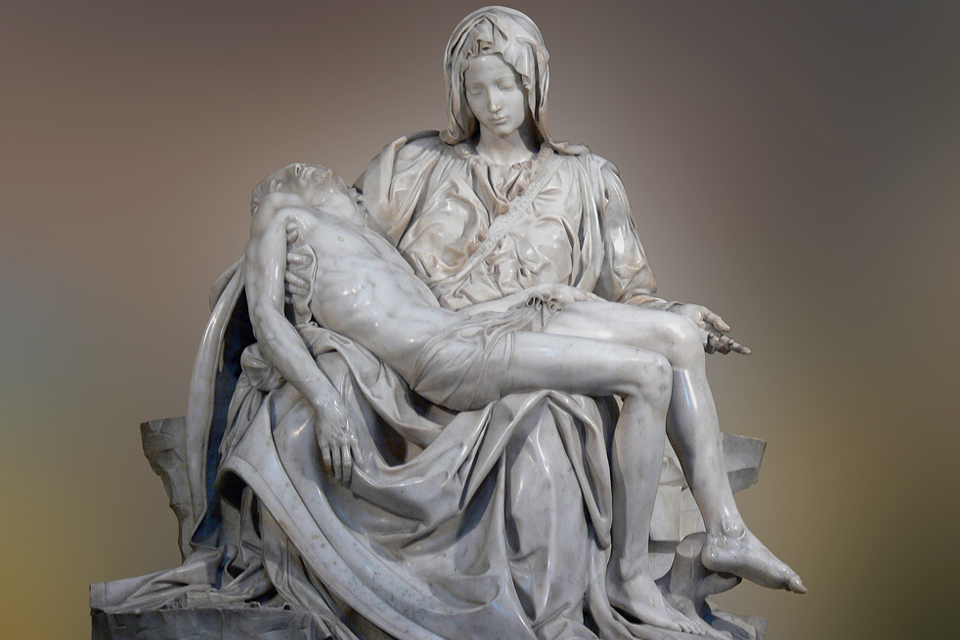 Pieta van Michelangelo in Sint Pieter, Italië