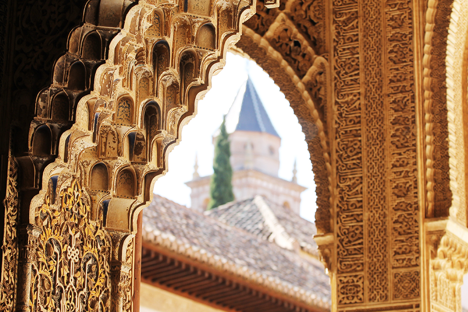 Detail in Moors Alhambra, Spanje