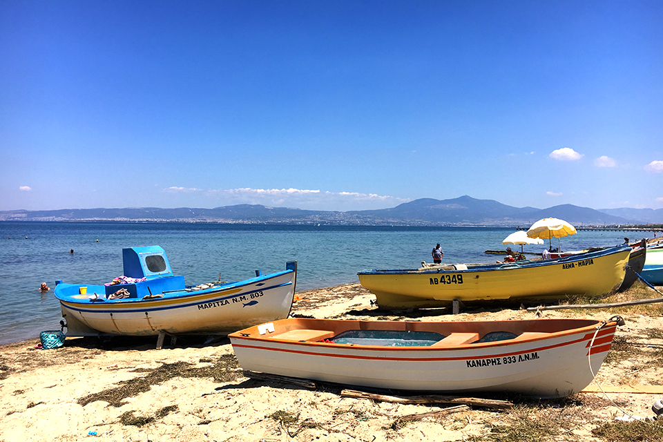 Kustplaats nabij Thessaloniki, Griekenland
