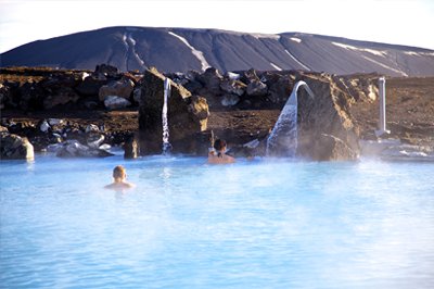 De warmwaterbaden van Myvatn, IJsland De warmwaterbaden van Myvatn, IJsland