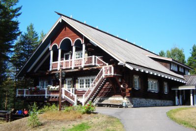 Het houten huis in Karelië, Finland Het houten huis in Karelië, Finland