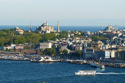 Eyüpmoskee en de Gouden Hoorn, Turkije Eyüpmoskee en de Gouden Hoorn, Turkije