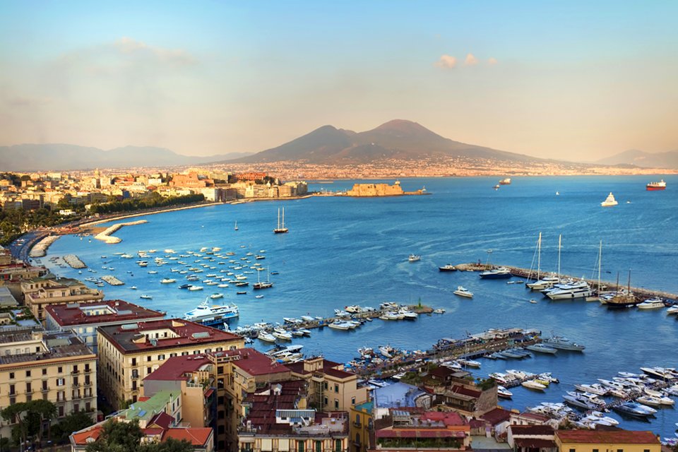 Napels en de Vesuvius, Italië