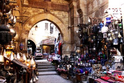 Khan el Khalili in Caïro, Egypte Khan el Khalili in Caïro, Egypte