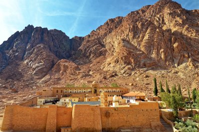 Sint Catharinakloost in de Sinai, Egypte Sint Catharinakloost in de Sinai, Egypte