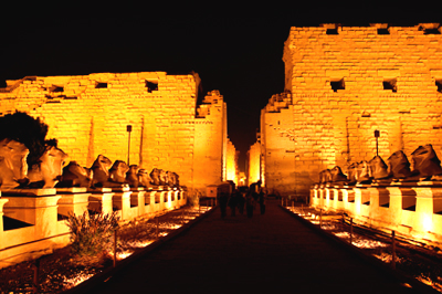 Sound % Light-show in Karnak, Egypte
