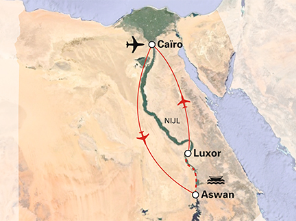 Routekaart Prachtig Egypte