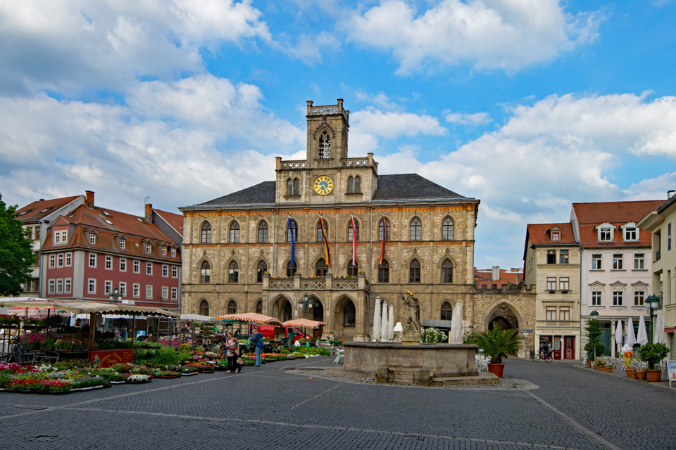 Rathaus in Weimar, Duitsland