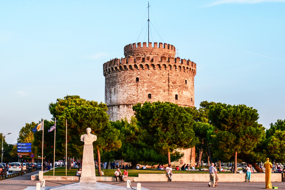 Witte toren in Thessaloniki, Griekenland