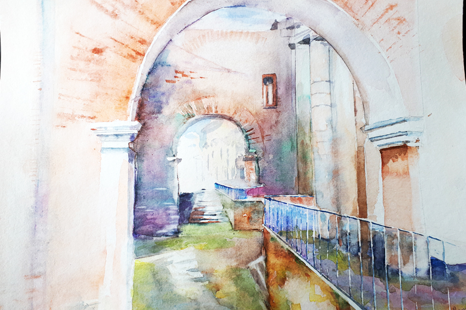 Aquarel Rome, Italië