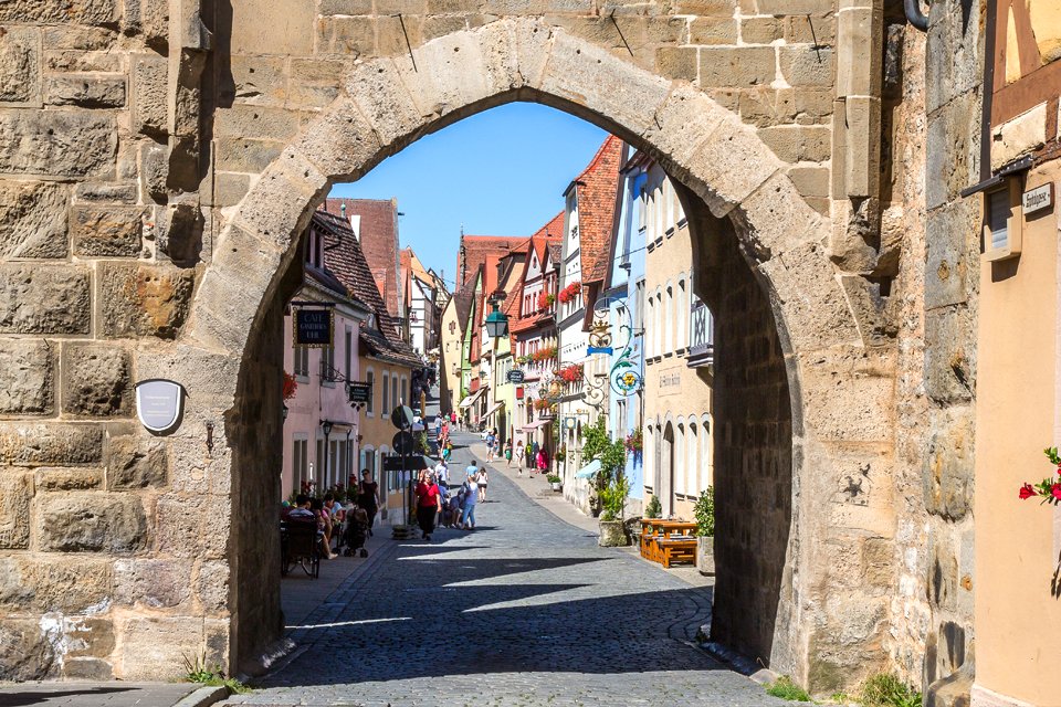 Stadspoort in Rothenburg, Duitsland