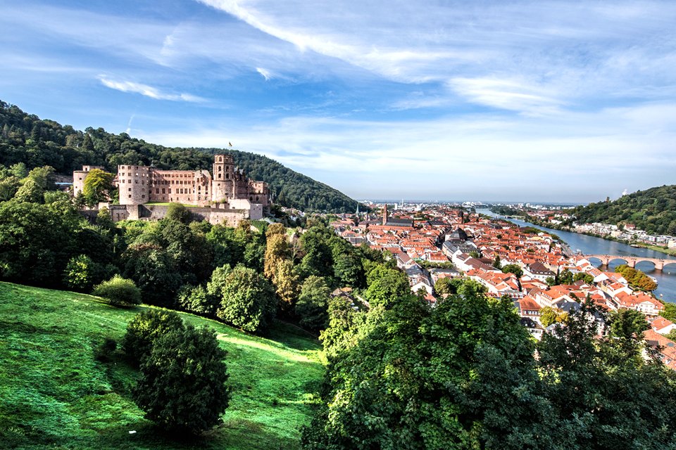 Uitzicht op Heidelberg, Duitsland