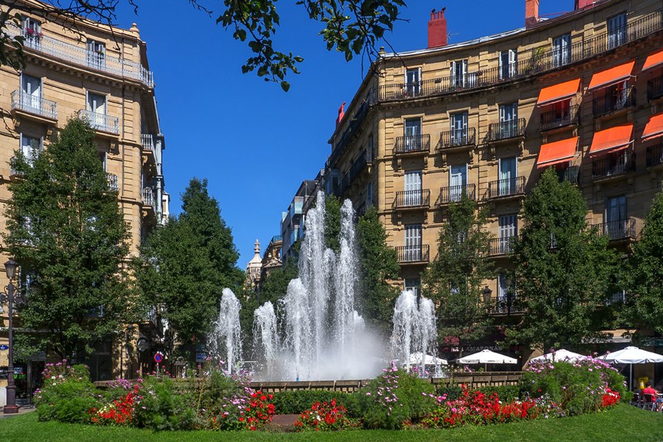 Plaza de Bilbao in San Sebastián, Spanje