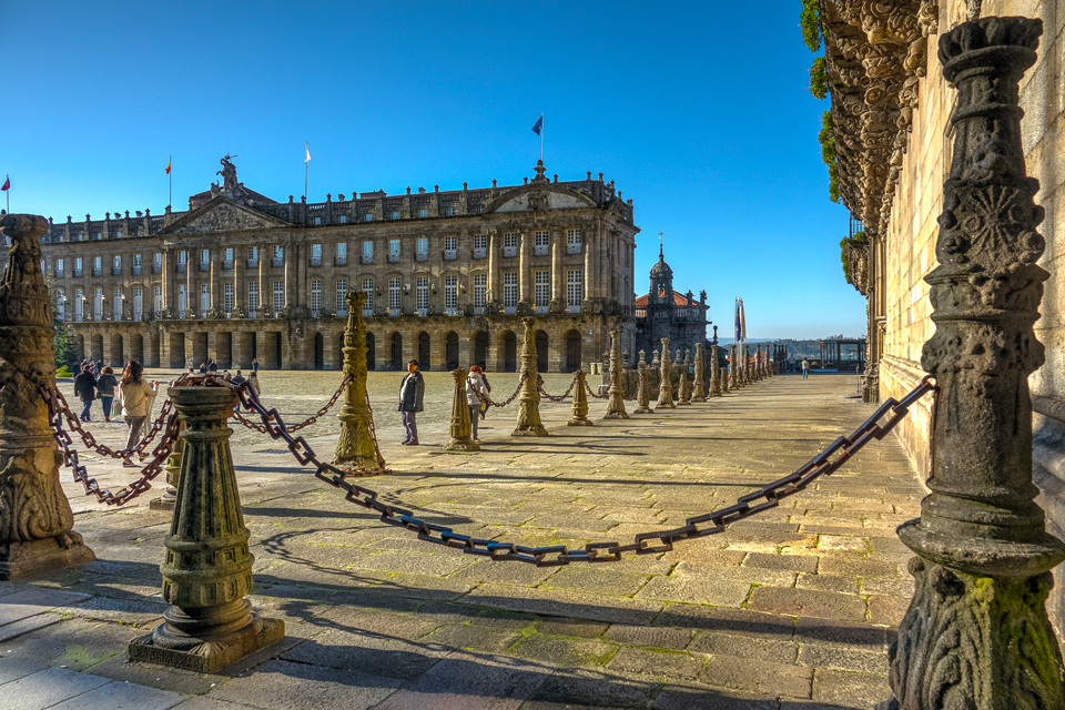 Plaza del Obradoiro in Santiago de Compostela, Spanje