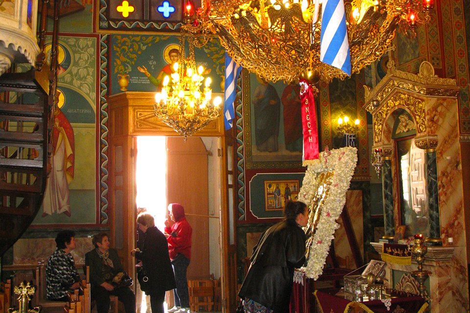 Icoon in een Grieks-orthodox kerkje
