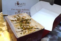 Tiramisù al pistacchio van Pompi in Rome, Italië Tiramisù al pistacchio van Pompi in Rome, Italië